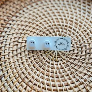 COPY - Ghost Stud Clay Earrings